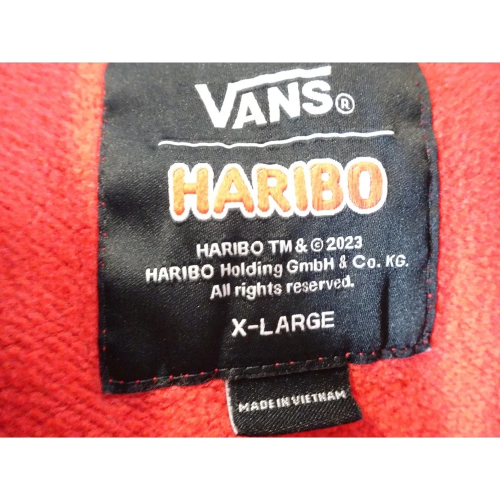Vans x Haribo Kids Hoodie Red Goldbear Skateboard Sweatshirt XL 2023 Collab